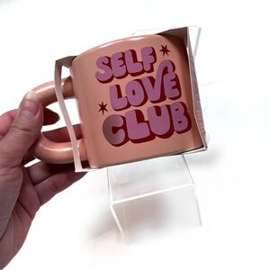 NWT Thyme & Table Self Love Club Ceramic Mug Durable Stoneware